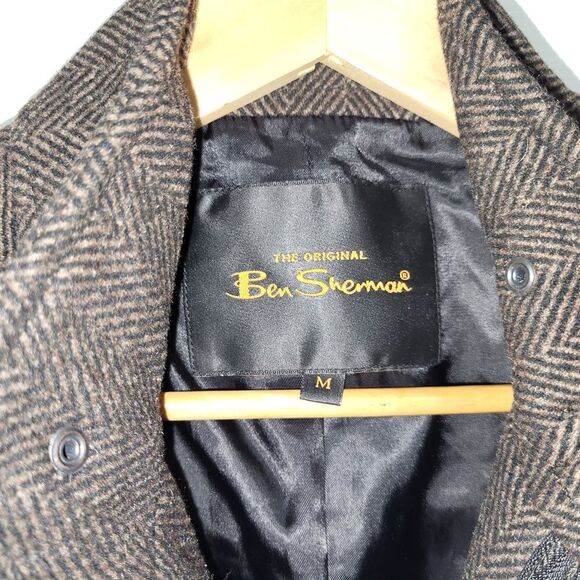 Ben Sherman Brown Wool Blend  Men's Jacket - Picture 4 of 7